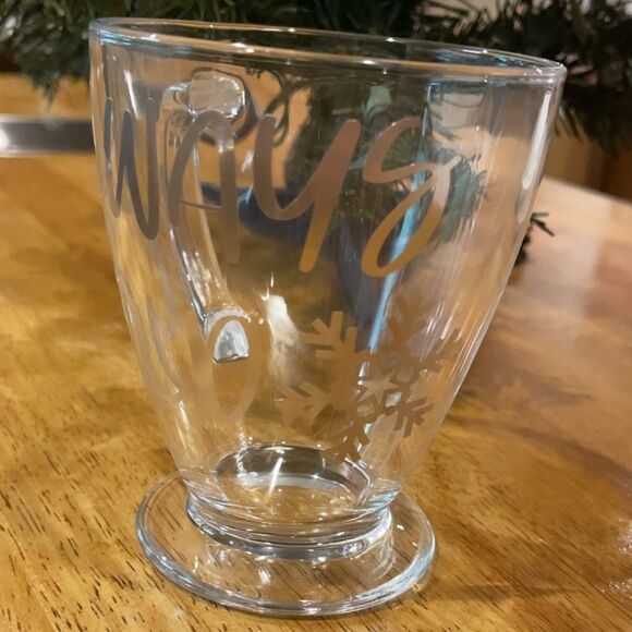 NWT Wool + Pepper Co. Always Cold Glass Mug - Picture 3 of 6